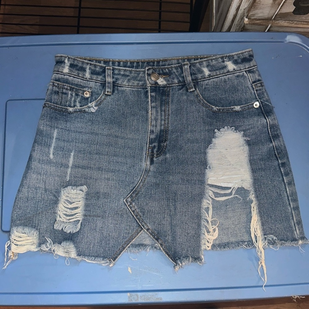 Native Daughters Blue Jean Skirt